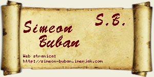 Simeon Buban vizit kartica